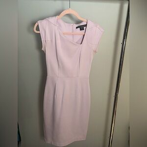 Cut sleeve French Connection formal dress in a pastel blush pink